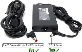 img 3 attached to 💡 180W AC Adapter Charger for MSI Gaming Laptop GS43VR, GS63, GS63VR, GS65-Stealth-THIN-050, GS73VR, WS63VR w/GTX 1060, 1070 Max-Q, Quadro P4000 P3000 - Compatible with ADP-180MB K, A17-180P4A