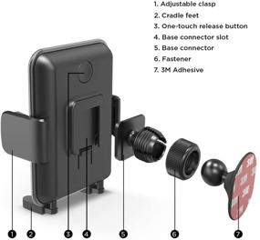 img 1 attached to 📱 Car Cradle Dash Mount Phone Holder – Adjustable Dashboard Phone Mount for iPhone Xs 11 Pro Max XR X Samsung Galaxy S9 S8+ Note 10 – The Mighty Mount