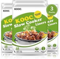 🔥 premium disposable slow cooker liners and cooking bags - value pack, large size fits 4qt to 8.5 qt pot, 13"x 21", 3 packs (30 counts) - fresh locking seal design, suitable for oval & round pot - bpa free логотип