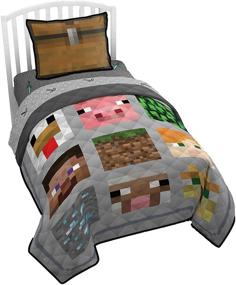 img 3 attached to 🛏️ Official Minecraft Twin Quilt & Sham Set - Creeper, Steve, & Alex Designs for Enhanced SEO