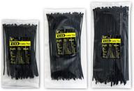 daguepe black nylon cable ties - set of 300 self-locking wire wraps in 6/8/10 inch sizes logo