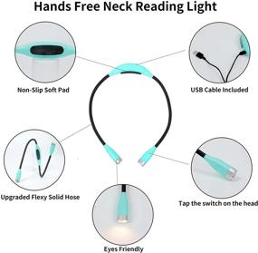 img 2 attached to 📚 Hands-Free Book Reading Light with Flexible Neck, Lightweight Wear, and Amber Light - Ideal for Bedtime Reading, Knitting, and Crafts