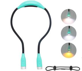 img 4 attached to 📚 Hands-Free Book Reading Light with Flexible Neck, Lightweight Wear, and Amber Light - Ideal for Bedtime Reading, Knitting, and Crafts