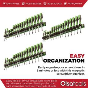 img 3 attached to Olsa Tools Magnetic Screwdriver Organizer Kit (3Pc Set) Tools & Equipment