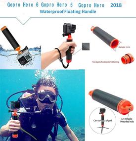 img 1 attached to 📷 Улучшенный комплект аксессуаров для GoPro Hero7Black/6/5 - водонепроницаемый корпус, красный фильтр, закаленное стекло, рамка, крышка объектива, плавающая ручка, анти-туманные вставки, чехол для переноски.