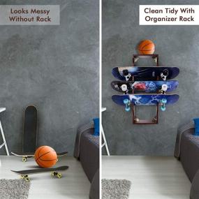 img 2 attached to Skateboard Rack Storage Wall Mount Organizer Tool & Parts Craft Toolbox - Enhanced Skateboard Organizer