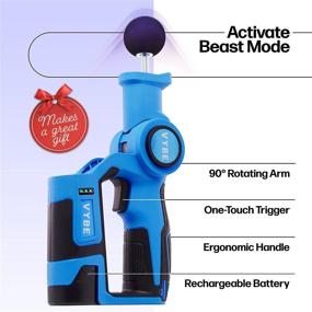 img 1 attached to 💆 VYBE V2 Massage Gun for Athletes - Portable Electric Percussion Muscle Massager with 6 Speeds and 3 Attachments for Back Pain Relief Therapy - Handheld, Adjustable Arm