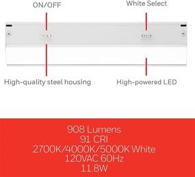 img 1 attached to 💡 UltraPro 24-inch LED Light Fixture, Direct Wire, Selectable White/Brightness, Under Cabinet Lighting, 45368