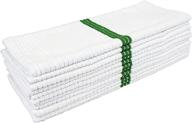 🧼 nouvelle legende 14 x 18in ribbed bar mop microfiber towels (12 pack) green stripe - top-rated cleaning cloths for bars & kitchens! logo