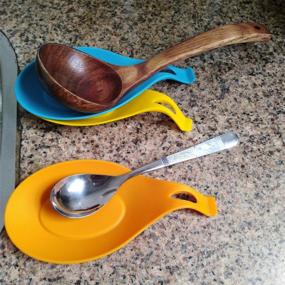 img 3 attached to 🥄 Flexible Silicone Spoon-Shaped Cooking Tool for Kitchen