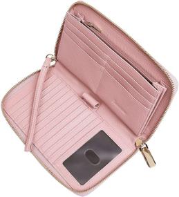 img 4 attached to Seammer Women's Leather Wristlet Handbags & Wallets - Blocking Technology Included