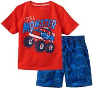 👦 meeyou little boys' cotton short sleeve t-shirt & plaid shorts set: comfortable and stylish outfit for active kids logo