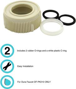 img 2 attached to Dura Faucet DF-RK510-BQ RV Faucet Spout Nut And Rings Replacement Kit (Bisque Parchment)