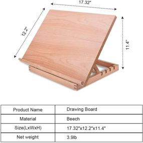 img 1 attached to 🎨 A3 Painting Easel with Adjustable Angle and Smooth Surface - Ideal Tabletop Easel for Artists, Children, Beginners & Students