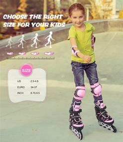 img 3 attached to MEGAWHEELS Adjustable Inline Skates for Kids, Beginner Roller Skates Girls with LED 🛼 Light-Up Wheels, Roller Blades for Indoor and Outdoor Activities, Size Medium, Ideal for Kids