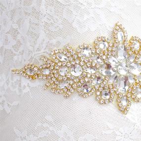 img 3 attached to ParDecor Rhinestone Decoration Bridal Sash Women's Accessories in Belts