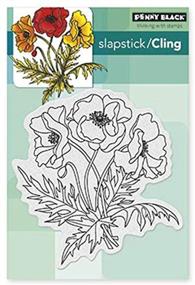 img 1 attached to Penny Black Poppy Trio Sheet Cling Rubber Stamp 40-311, Dimensions 4 x 6 Inch