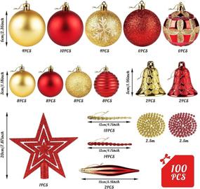 img 2 attached to Ilauke Christmas Balls Ornament Set Seasonal Decor