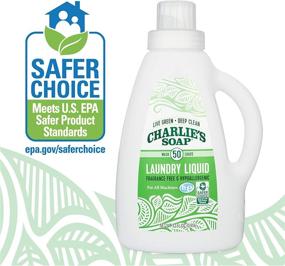 img 1 attached to Charlie’s Soap Laundry Liquid: Powerful and Hypoallergenic Detergent for 🧺 Deep Cleaning - 2 Pack (50 Loads) - Safe, Effective, and Non-Toxic