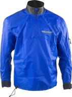 🌊 windrider waterproof paddling sailing spray top with neck and wrist seals, front zipper, and shoulder pocket - stay dry on the water! logo