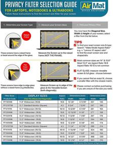 img 2 attached to 🔒 Air Mat 12.5 inch Laptop Privacy Screen Filter - 16:9 - Reversible Gold Premium Anti-Glare Protector by AirMat: Protect Data Confidentiality and Ensure Privacy on Widescreen Laptop Screens