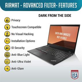 img 1 attached to 🔒 Air Mat 12.5 inch Laptop Privacy Screen Filter - 16:9 - Reversible Gold Premium Anti-Glare Protector by AirMat: Protect Data Confidentiality and Ensure Privacy on Widescreen Laptop Screens