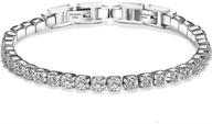 💎 jude jewelers stainless steel cz eternity wedding statement bracelet with strand link design logo