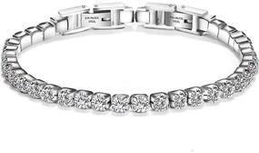 img 3 attached to 💎 Jude Jewelers Stainless Steel CZ Eternity Wedding Statement Bracelet with Strand Link Design