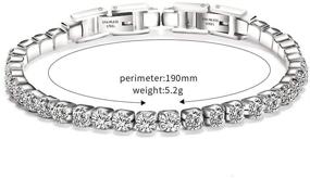 img 2 attached to 💎 Jude Jewelers Stainless Steel CZ Eternity Wedding Statement Bracelet with Strand Link Design