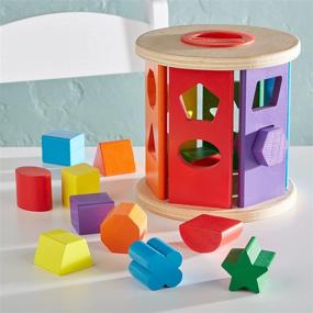 img 1 attached to 🧩 Классическая деревянная игрушка: Melissa & Doug Сортировщик форм Match and Roll