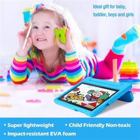 img 2 attached to 🔵 ProCase Kids Case for Lenovo Tab M10 HD 2nd Gen/Smart Tab M10 HD 2nd Gen (TB-X306F TB-X306X), Lightweight Shockproof Stand Cover Case, Kids Friendly, for Lenovo M10 HD 2nd Gen 10.1" 2020 – Blue