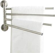 🔧 stainless steel swivel towel rack - brushed nickel swivel towel bar - no drill towel hanger for bathroom logo