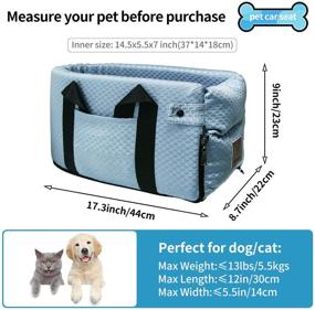 img 2 attached to 🐶 Kamapulo Dog Car Booster Seat with Center Console Dog Bed - Interactive Pet Car Carrier for Small Dog Puppy Cat Up to 13lbs - Safety Buckle for Flip-top Armrest, Multi-Purpose Doggie Travel Bag