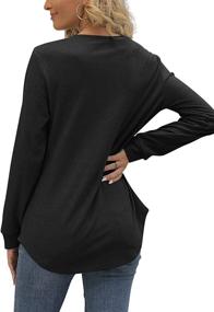 img 1 attached to 👚 Aokosor Ladies' Long Sleeve Crewneck Tunic Sweatshirts - Stylish Casual Tops for Leggings