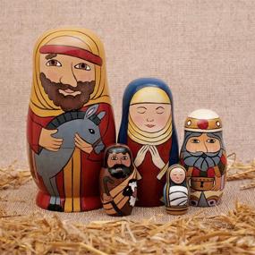 img 2 attached to 🎅 Unveiling the Enchanting World of Bits Pieces Nativity Matryoshka Figurines