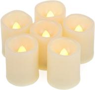 🕯️ timer-controlled flameless led votive tealight candles - battery operated | 6h on/18h off cycle | outdoor decor for halloween pumpkin lights & christmas логотип