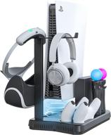 skywin psvr charging display stand - show, cool, charge, and exhibit your ps vr - compatible with playstation. ps5 headset stand, fan, controller charger and hub (ps5 vr) логотип