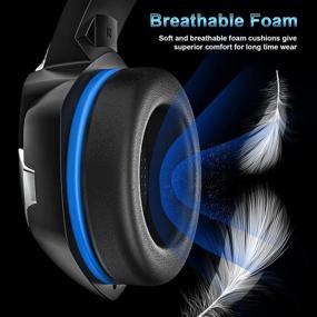 img 3 attached to 🎧 NPET HS60 Gaming Headset - Stereo Sound, Compatible with PC, Xbox One, PS5, PS4, Laptop, Noise Cancelling Mic, Memory Foam Ear Cushions, LED Lights, Volume Control, Blue
