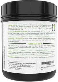 img 1 attached to 16oz Organic Grass Fed Beef Bone Broth Protein Powder - Unflavored, Keto Friendly & Paleo - USDA Certified Organic by Left Coast Performance. 20 Servings.