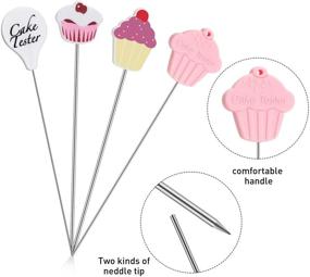 img 2 attached to 🍰 High-Quality Stainless Steel Cake Tester Needles: Reusable and Practical Kitchen and Bakery Tools (Pack of 4)