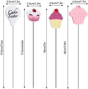 img 3 attached to 🍰 High-Quality Stainless Steel Cake Tester Needles: Reusable and Practical Kitchen and Bakery Tools (Pack of 4)