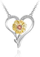 🌻 radiate beauty with our sterling sunflower necklace - perfect for girls' jewelry collection logo