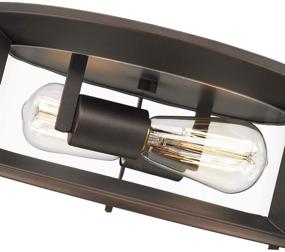 img 3 attached to 🏡 12 Inch Farmhouse Flush Mount Ceiling Light Fixture with Clear Glass in Oil Rubbed Bronze Finish - Emliviar YE19108-F1 ORB