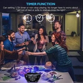 img 1 attached to 🌟 Transform any Space with the Star Projector, Galaxy Projector with Remote Control, 3 in 1 Light Projector w/LED Nebula Cloud, Bluetooth Music Speaker, and 10-Color Music Player with Bluetooth/Timer for Kids Decor, Birthday, and Party