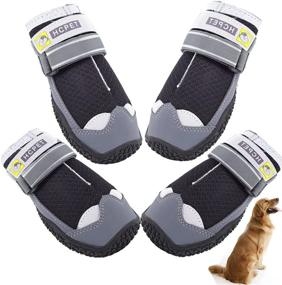 img 4 attached to Ultimate Protection and Comfort: SOARINGFEEL woopetsupply Dog Shoes for Hot Pavement, Summer Dog 🐾 Booties with Breathable Mesh, Reflective & Adjustable Straps - Ideal for Large, Medium & Small Dogs