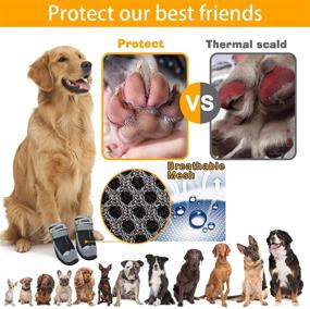 img 3 attached to Ultimate Protection and Comfort: SOARINGFEEL woopetsupply Dog Shoes for Hot Pavement, Summer Dog 🐾 Booties with Breathable Mesh, Reflective & Adjustable Straps - Ideal for Large, Medium & Small Dogs