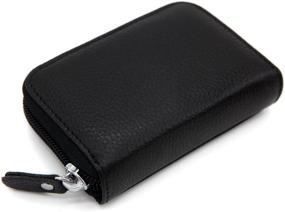 img 1 attached to 🔒 Genuine Leather Credit Security: Unbeatable Protection against Identity Theft