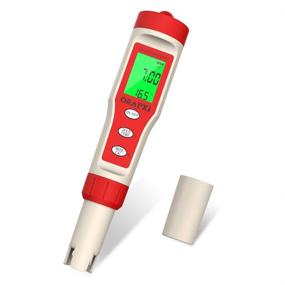 img 4 attached to Digital PH Meter With ATC: 4 In 1 PH TDS EC Temp - ORAPXI PH Tester High Accuracy Pocket Size PH Measurement For Pool