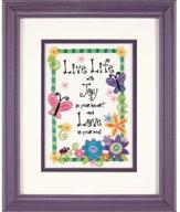 🌸 experience joyful living with dimensions 06231 flower embroidery crewel kit, 5" w x 7" h logo
