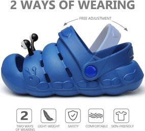 img 3 attached to 🧒 Boys' Lightweight Non Slip Slippers for Toddler Kids - Clogs & Mules Shoes